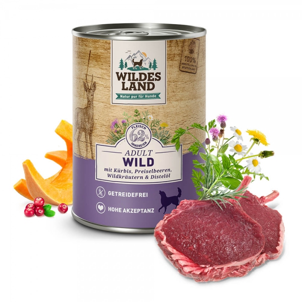 Wildes Land Wild mit Kürbis und Preiselbeeren 400g